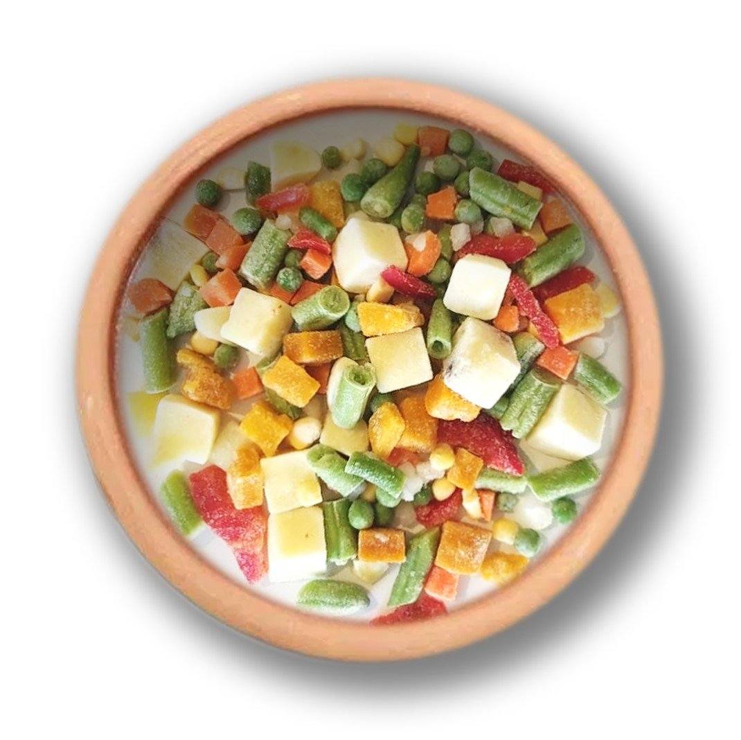 Mix para carbonada: choclo, zanahoria, arvejas, pimentón, zapallo y cebolla | 1 kg (aprox)